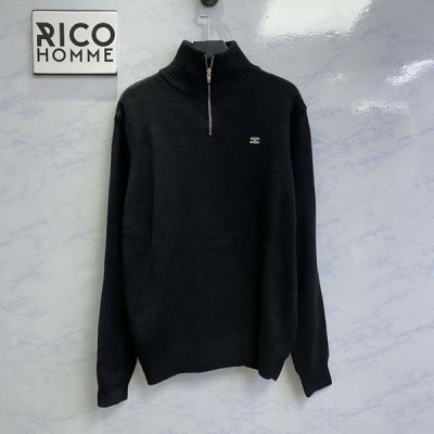 CEL*NE 엠브로이드 울 & 캐시미어 블렌드 하프지퍼 스웨터 (PREMIUM)