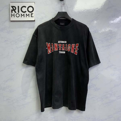 발렌시A가 몽테뉴 페이드 오버사이즈 반팔 티 (1:1 HIGH PREMIUM)