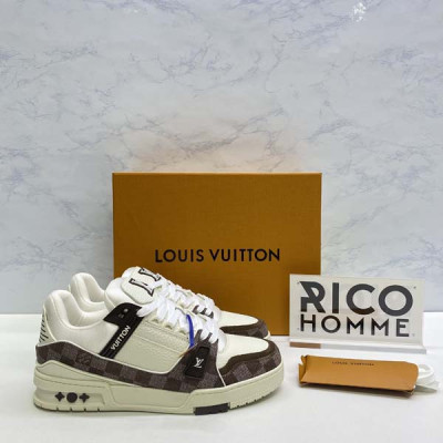 루이B통 LV 트레이너 다미에 스니커즈 브라운