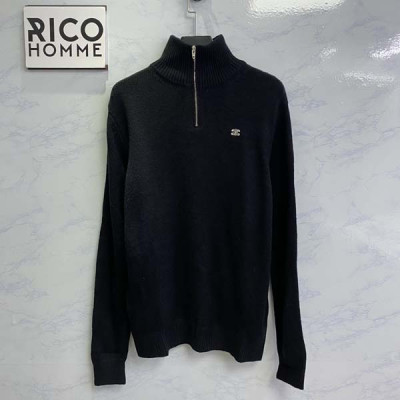 CEL*NE 엠브로이드 울 & 캐시미어 블렌드 하프지퍼 스웨터 (PREMIUM)