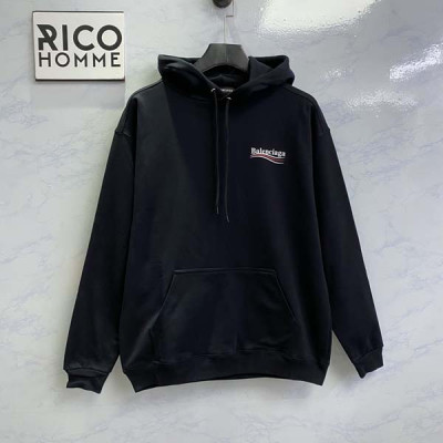 발렌시A가 웨이브로고 기모 후드티셔츠 (PREMIUM)