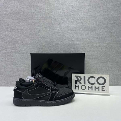 N*KE X 트래비스 스캇 조던 1 로우 블랙팬텀