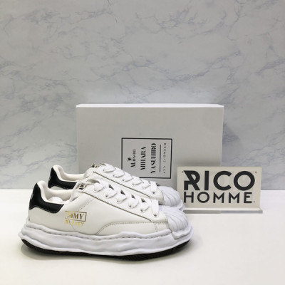 메종 미하라 야S히로 블레이키 OG 로우 탑 스니커즈 화이트/골드