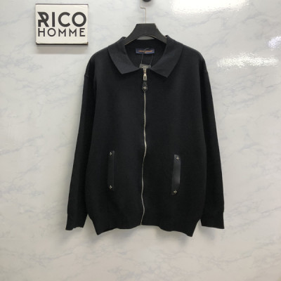 루이B통 모노그램 플라워 블루종 울 자켓 (PREMIUM)