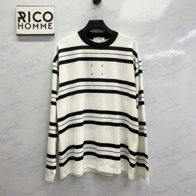 마르지L라 스티치 스트라이프 맨투맨 티셔츠 (PREMIUM)