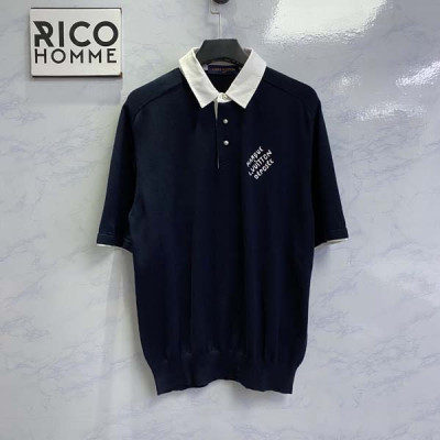 남녀공용 루이B통 블렌드 진주 폴로 반팔 티셔츠 (PREMIUM)