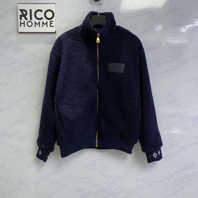 루이B통 가죽 패치 플리스 블루종 자켓 (1:1 HIGH PREMIUM)