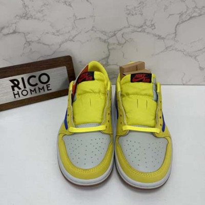 N*KE X 트래비스 스캇 에어 조던 1 로우 카나리아