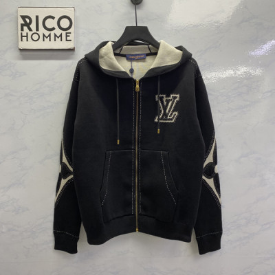 루이B통 그래픽 인타르시아 지퍼 코튼 후드 티 (1:1 HIGH PREMIUM)