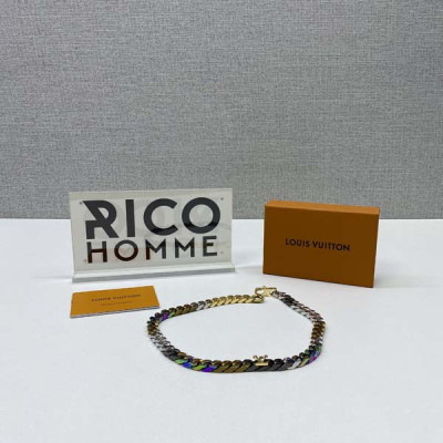 루이B통 체인링크스 패치 목걸이