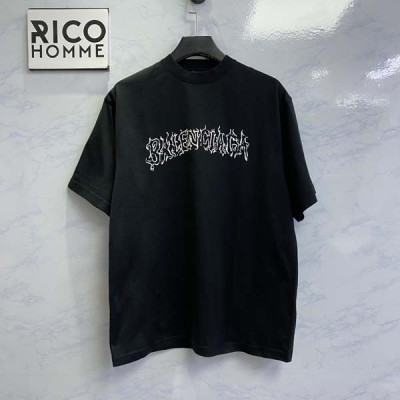 발렌시A가 DIY METAL 블랙 반팔 티셔츠 (1:1 HIGH PREMIUM)