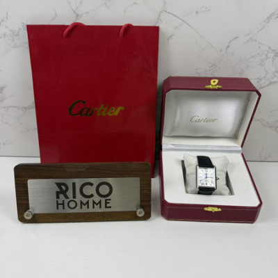 까르*에 탱크 머스트 스틸 가죽스트랩 엑스트라라지 41mm×31mm 1:1 최상급 (싱크 97.6%)