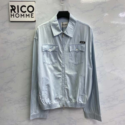 미*미* 샴브레이 워싱 블루종 자켓 (PREMIUM)