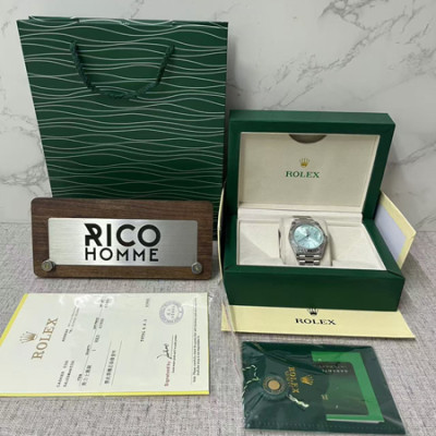 롤*스 데이데이트 아이스블루 인덱스 40mm 1:1 최상급 (싱크 99.8%)