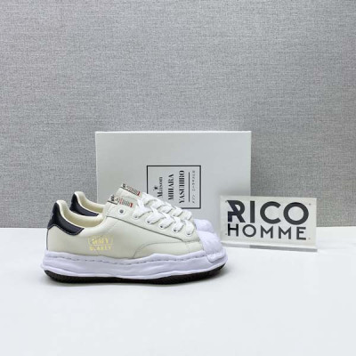 메종 미하라 야S히로 블레이키 OG 로우 탑 스니커즈 화이트/골드