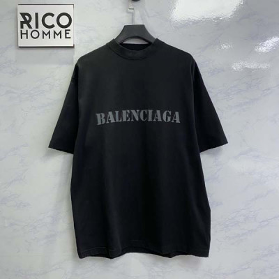 발렌시A가 스텐실 타입 반팔 티셔츠 (1:1 HIGH PREMIUM)