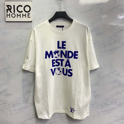 루이B통 Le Monde Est À Vous 프린트 반팔 티셔츠 (PREMIUM)