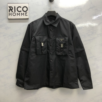 프RA다 삼각 로고 스트랩 포켓 나일론 셔츠 자켓 (1:1 HIGH PREMIUM)