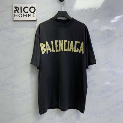 발렌시A가 테이프타입 빈티지 반팔 티셔츠 (PREMIUM)