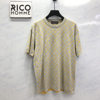 루이B통 모노그램 글로우 자카드 니트 반팔 티셔츠 (1:1 HIGH PREMIUM)