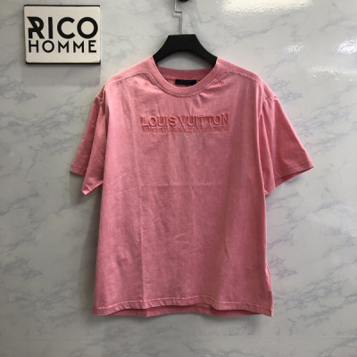 루이B통 워시드 리브드 톤온톤 반팔 티셔츠 (PREMIUM)