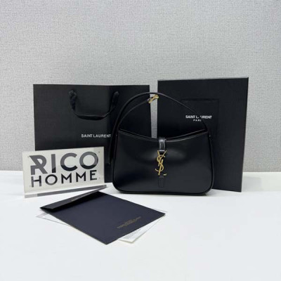 세인T로랑 YSL 금장 로고 카프스킨 호보백 (3color)