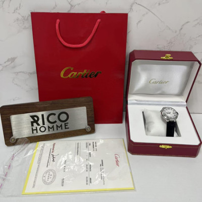 까르*에 발롱블루 스틸 가죽스트랩 미디움 36mm 1:1 최상급 (싱크 97.6%)