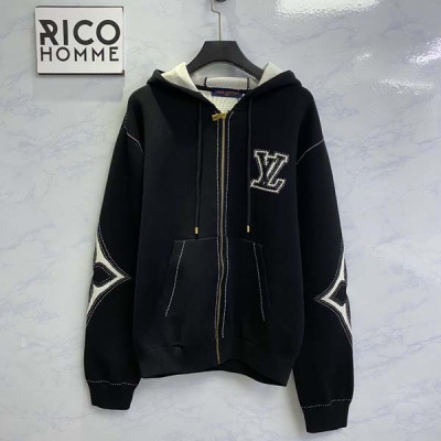 루이B통 그래픽 인타르시아 지퍼 코튼 후드 티 (1:1 HIGH PREMIUM)