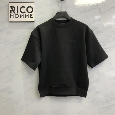 남녀공용 루이B통 LV 엠벨리시드 저지 반팔 티셔츠 (PREMIUM)