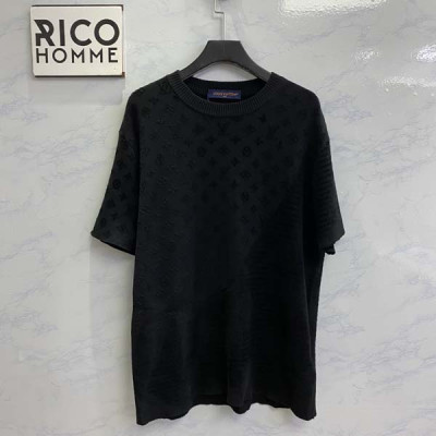 루이B통 그래픽 자카드 크루넥 반팔 티셔츠 (1:1 HIGH PREMIUM)