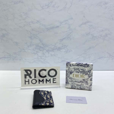 D올 오블리크 새들 버티컬 2단 소가죽 카드지갑 (2color)