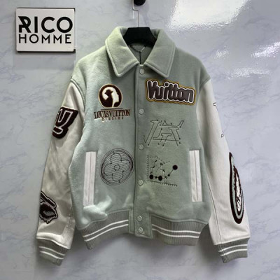 루이B통 바시티 레더 부클레 카프스킨 자켓 (1:1 HIGH PREMIUM)