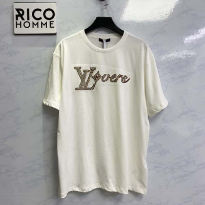 루이B통 LV 엠브로이더드 비즈 반팔 티셔츠 (PREMIUM)