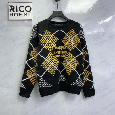 루이B통 다미에 아가일 울 블렌드 풀오버 니트 스웨터 (1:1 HIGH PREMIUM)