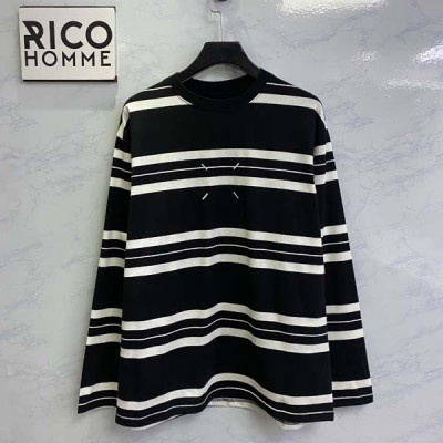 마르지L라 스티치 스트라이프 맨투맨 티셔츠 (PREMIUM)