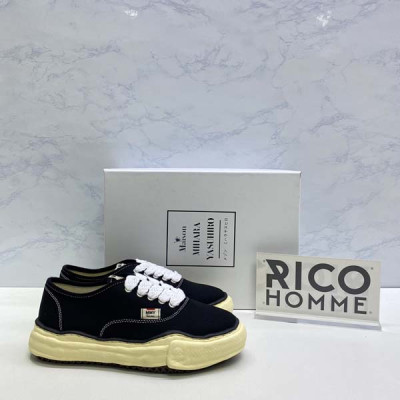 메종 미하라 야S히로 베이커 OG 로우 탑 스니커즈 블랙