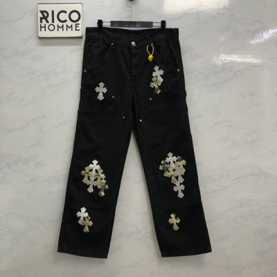 크롬HA츠 모던 레더 크로스 패치 팬츠 (1:1 HIGH PREMIUM)