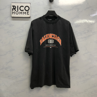 발렌시A가 MAISON 블랙워싱 반팔 티셔츠 (1:1 HIGH PREMIUM)