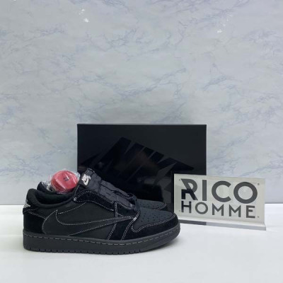 N*KE X 트래비스 스캇 조던 1 로우 블랙팬텀