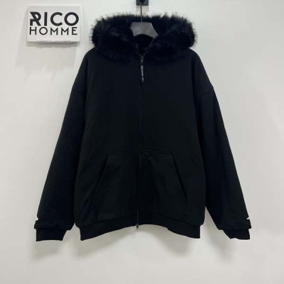 발렌시A가 3B 아이콘 아트워크 퍼 후드 자켓 (PREMIUM)