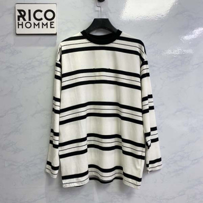 마르지L라 스티치 스트라이프 맨투맨 티셔츠 (PREMIUM)