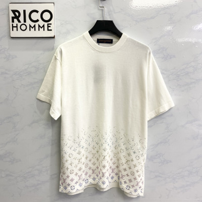 루이B통 모노그램 라인스톤 그라데이션 반팔 티셔츠 (1:1 HIGH PREMIUM)