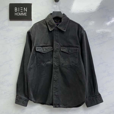 루이B통 엠보 모노그램 데님 셔츠 자켓 (1:1 HIGH PREMIUM)