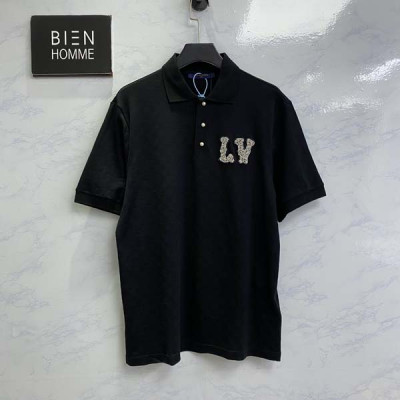 루이B통 진주 패치 피케 폴로 반팔 티셔츠 (1:1 HIGH PREMIUM)