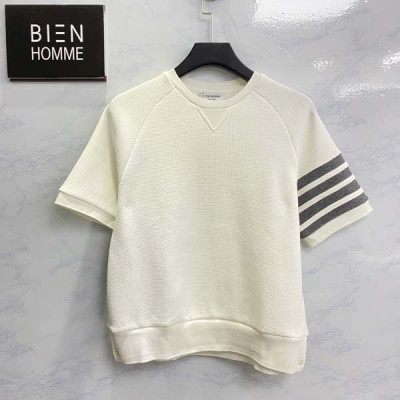 톰*라운 컴팩트 와플 4-바 쇼트 슬리브 스웨트셔츠 (PREMIUM)