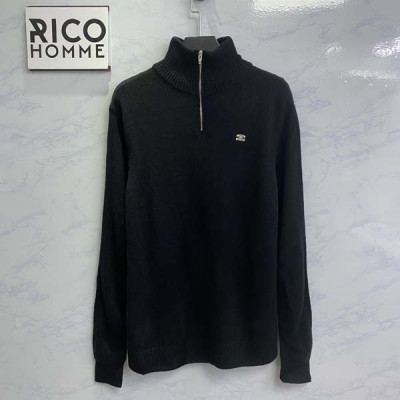 CEL*NE 엠브로이드 울 & 캐시미어 블렌드 하프지퍼 스웨터 (PREMIUM)