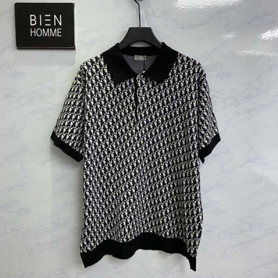 D올 오블리크 자카드 폴로 반팔 티셔츠 (1:1 HIGH PREMIUM)