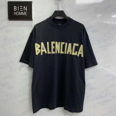 발렌시A가 테이프타입 빈티지 반팔 티셔츠 (PREMIUM)