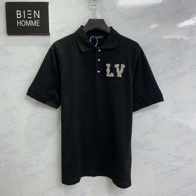 루이B통 진주 패치 피케 폴로 반팔 티셔츠 (1:1 HIGH PREMIUM)