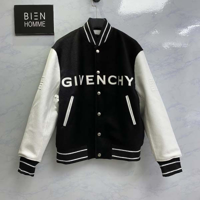 G방시 스타디움 베이직 로고 소가죽 바시티 블루종 (PREMIUM)